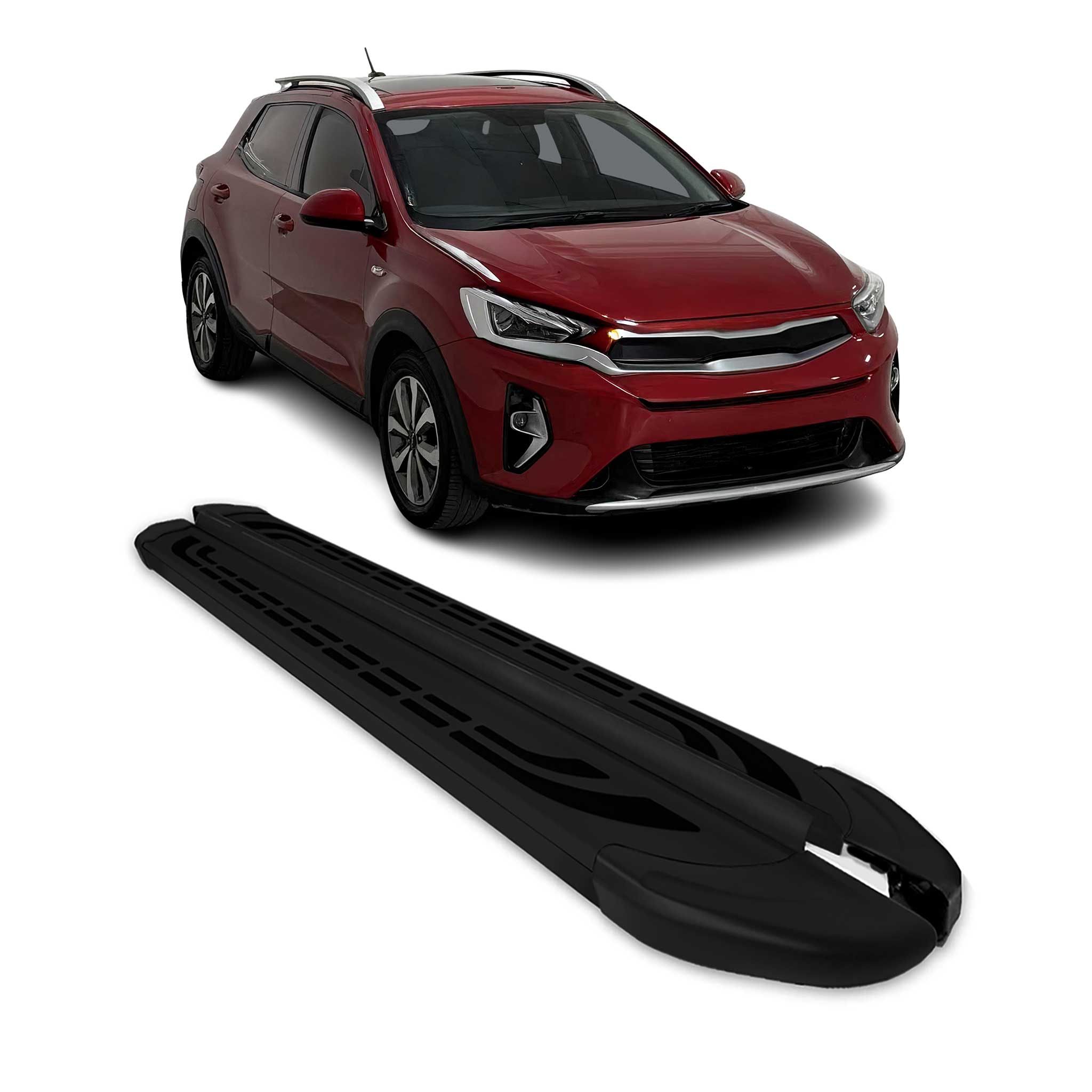 Marchepieds Latéraux pédale pour Kia Soul 2014-2019 Aluminium Noir 2x
