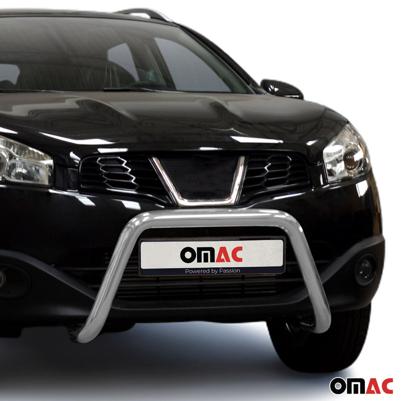 Pare-Buffle Avant Pour Nissan Qashqai +2 2010-2013 en Acier Inoxydable