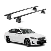 Barres de toit transversales acier pour BMW Serie 3 G20 2019-2026 TÜV Noir 2Pcs