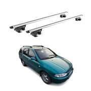 Barres de toit transversales pour Fiat Palio WeekEnd 1996-2007 Alu Gris 2x ABE