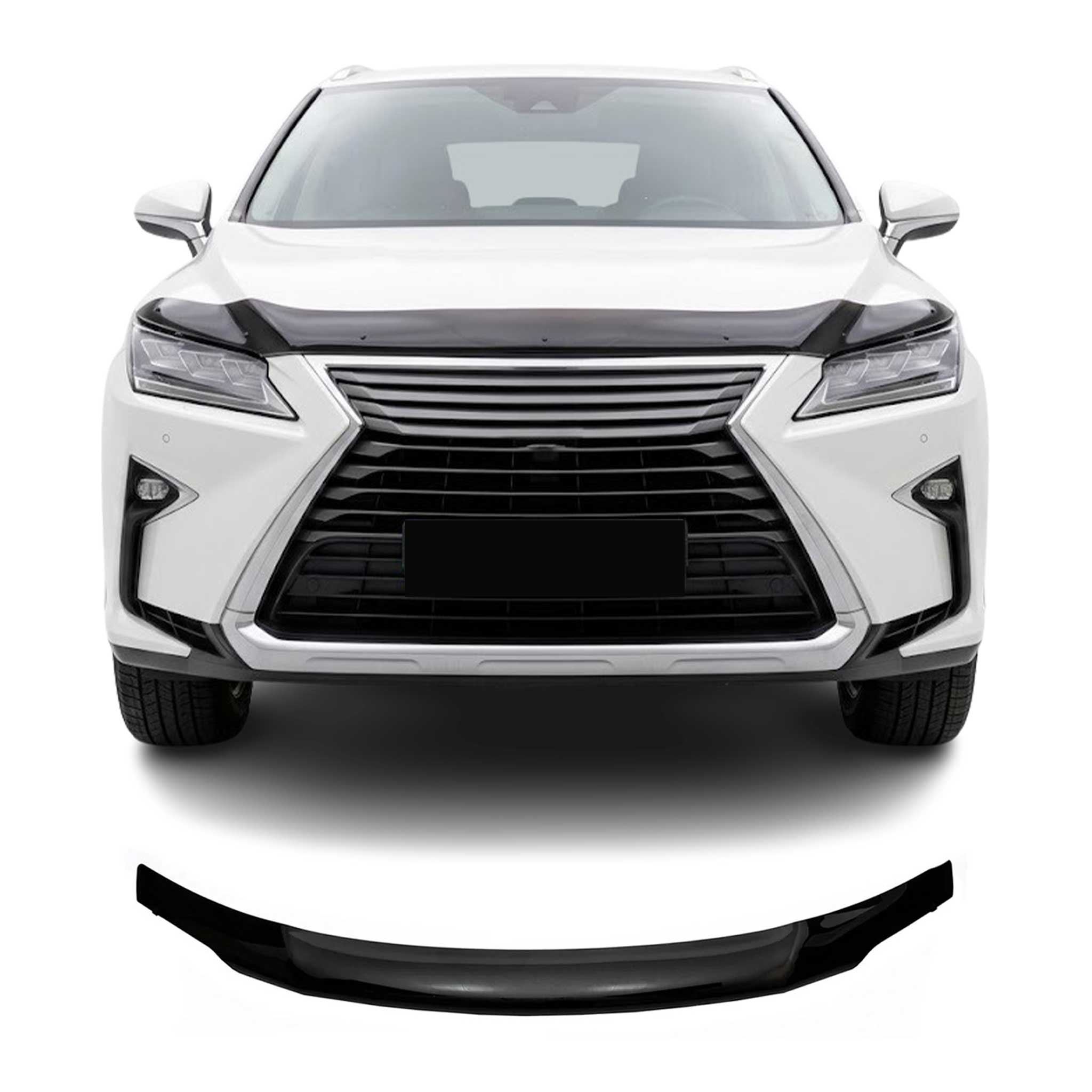 Deflecteurs d'air capot de voiture pour Lexus RX 2015-2022 Acrylique foncé Noir