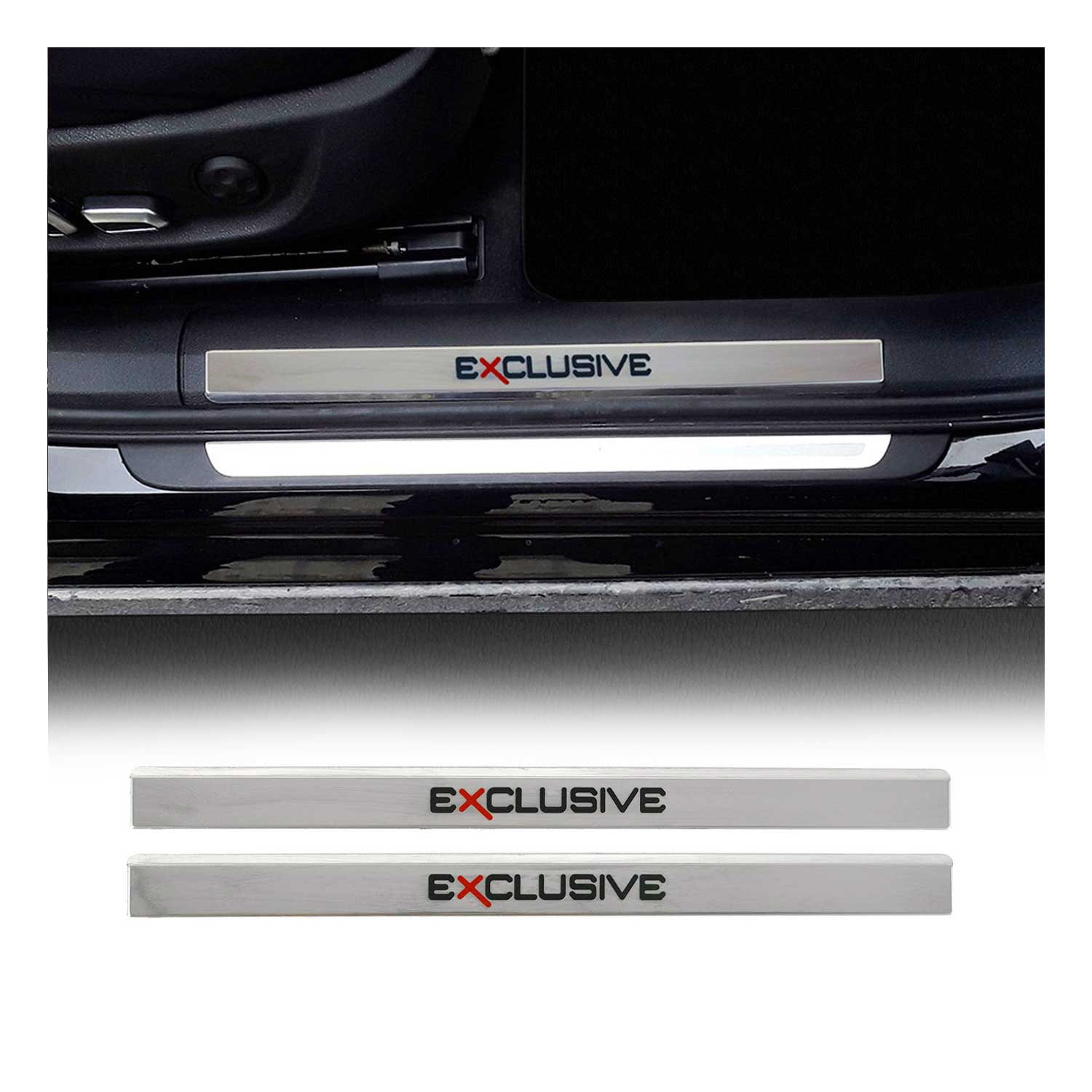 Protection Seuils de porte intérieur pour Audi A6 C7 2011-2018 inox chromé 2Pcs