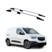 Barres de toit longitudinales pour Opel Combo E 2019-2024 L1 Aluminium Gris