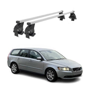 Barres de toit transversales pour Volvo V50 2008-2012 Acier Gris