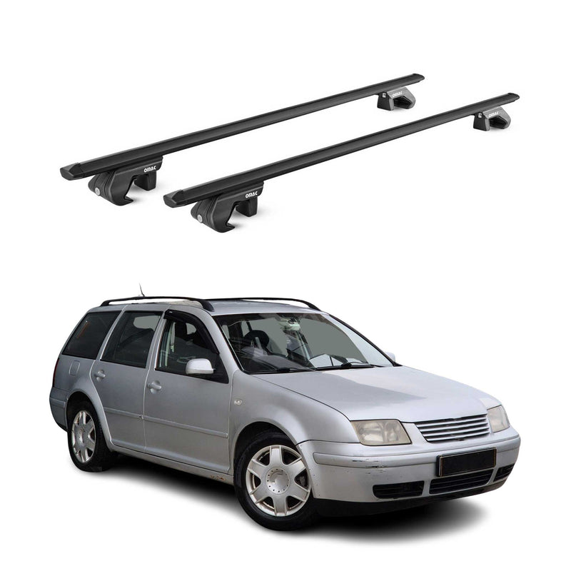 Barres de toit transversales pour VW Bora Break 1J 1999-2005 Alu Noir 2x ABE