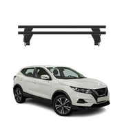 Menabo Barres de toit Transversales pour Nissan Qashqai J11 2014-2017 Alu Noir