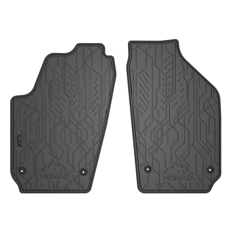 Tapis de Sol de Voiture pour Skoda Fabia I 1999-2008 Caoutchouc Noir-Gris 2Pcs