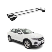 Barres de toit Transversales pour VW T-Roc 2017-2025 TÜV Aluminium Gris 2Pcs