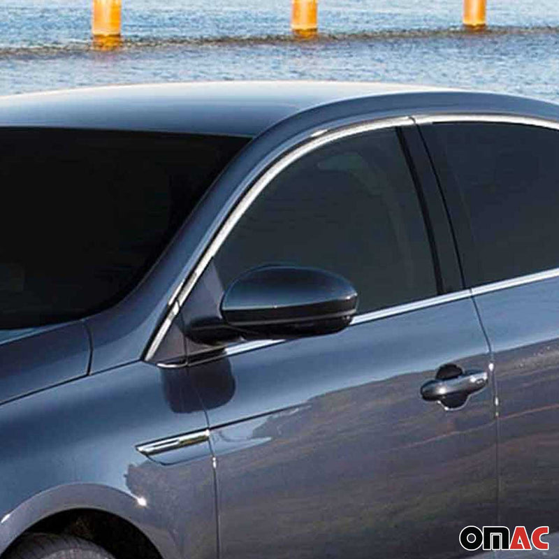 Baguettes pour contour Latérales pour Renault Megane 4 2015-19 inox chrome