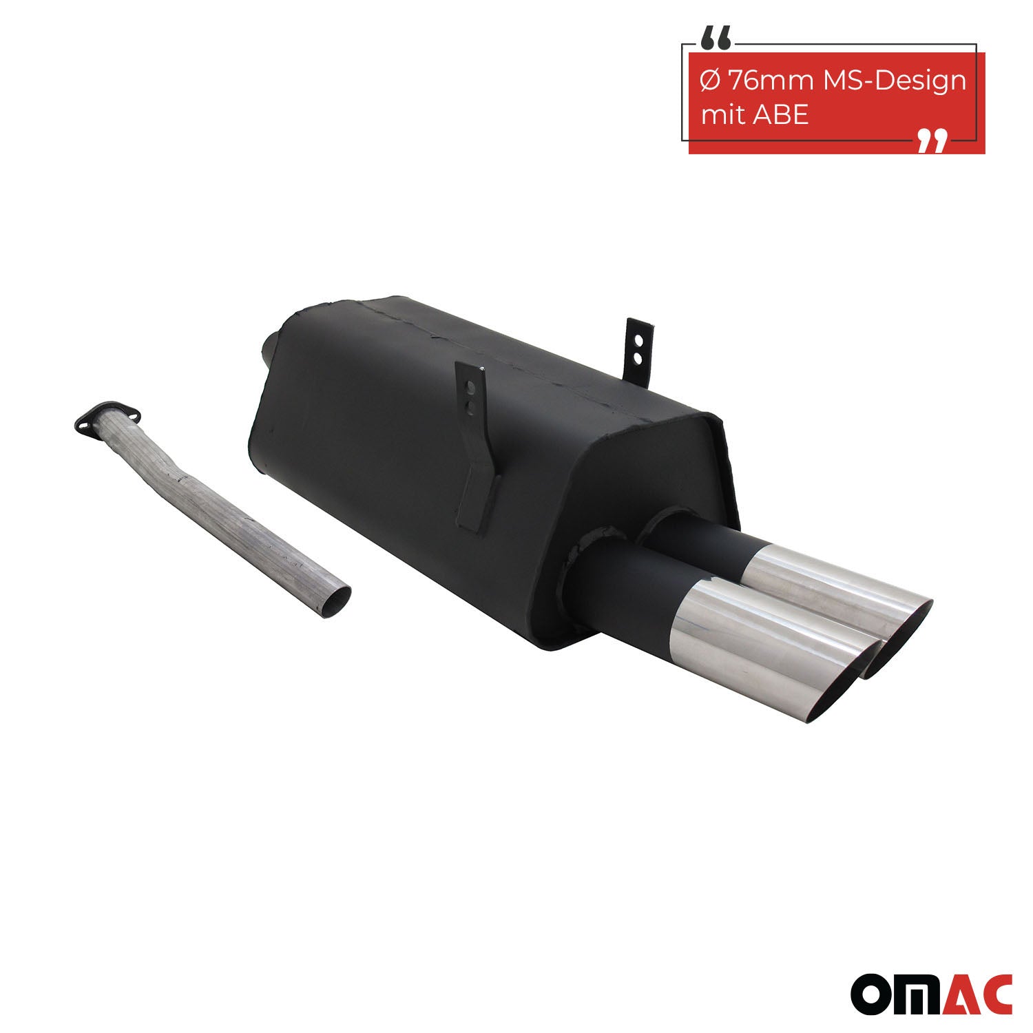 Échappement arrière Novus pour BMW Série 3 E36 320/323 2x76mm MS-Design ABE