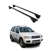 Barres de toit Transversales pour Nissan Pathfinder R50 1996-2004 Fer Noir