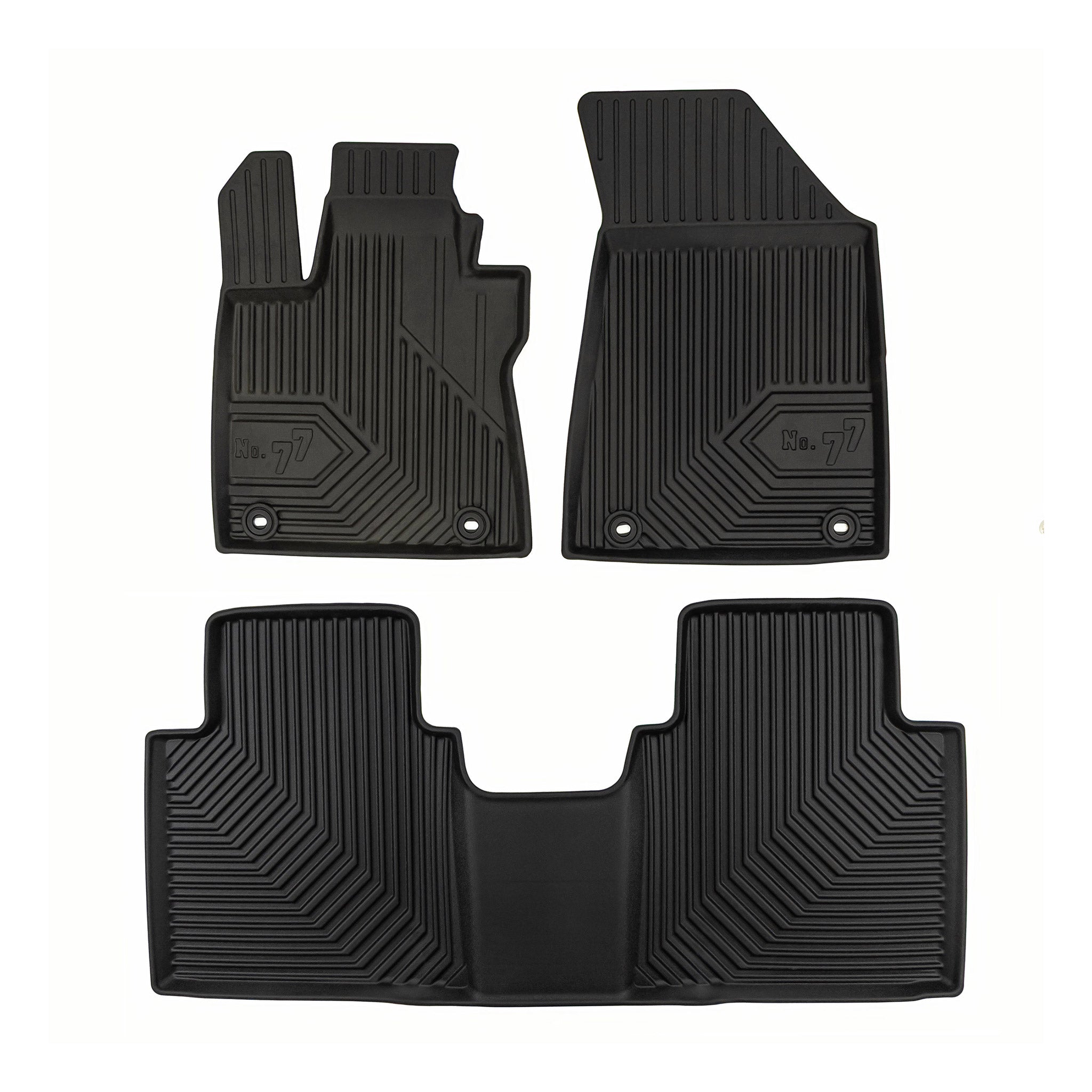 Tapis de Sol de Voiture No.77 pour MG HS II 2024-2026 TPE Antidérapant Noir 3Pcs