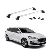 Barres de toit transversales pour Ford Focus IV Break 2018-2025 Alu Gris ABE