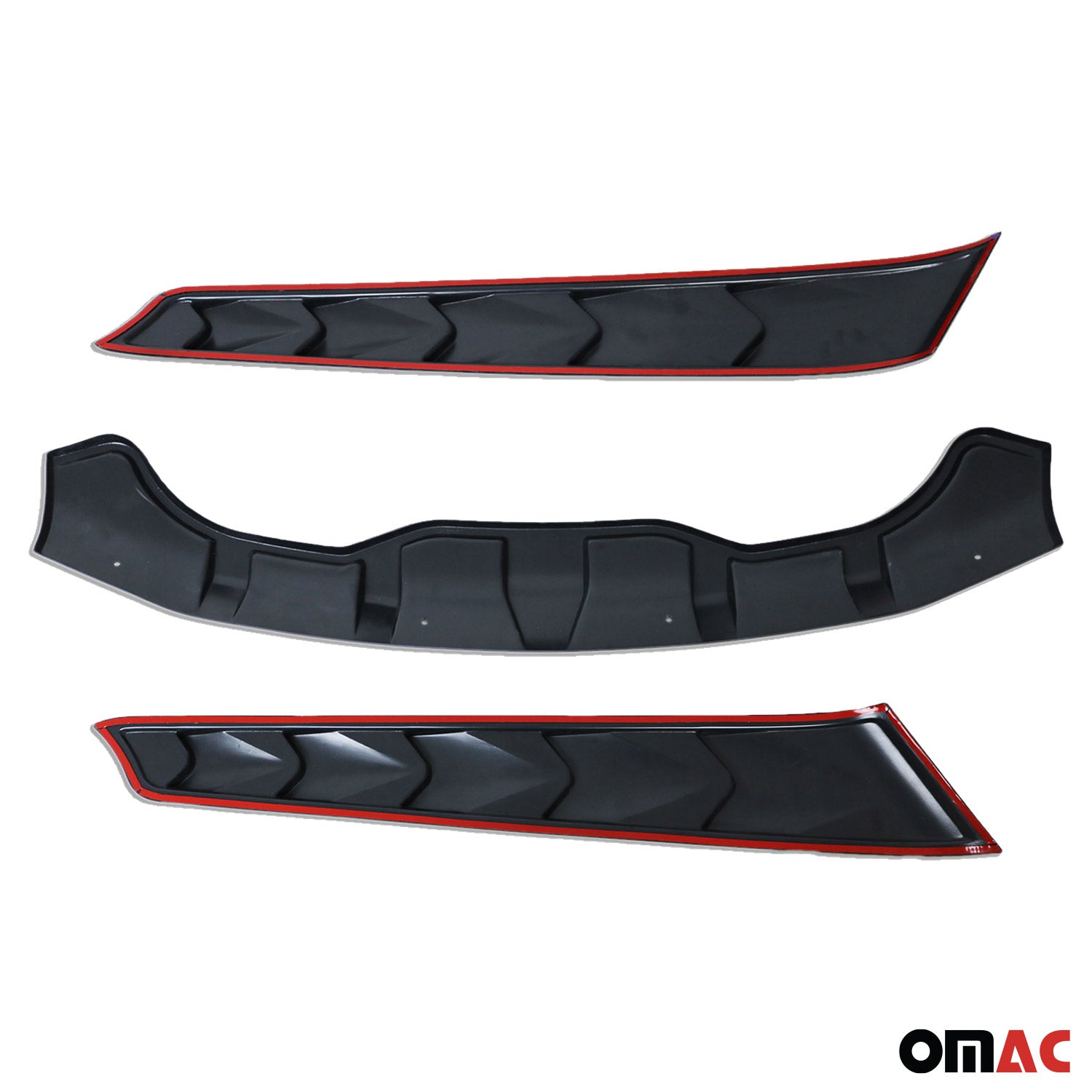 Deflecteurs d'air capot de voiture pour Nissan Navara PK 2006-2015 noir ABS 3x
