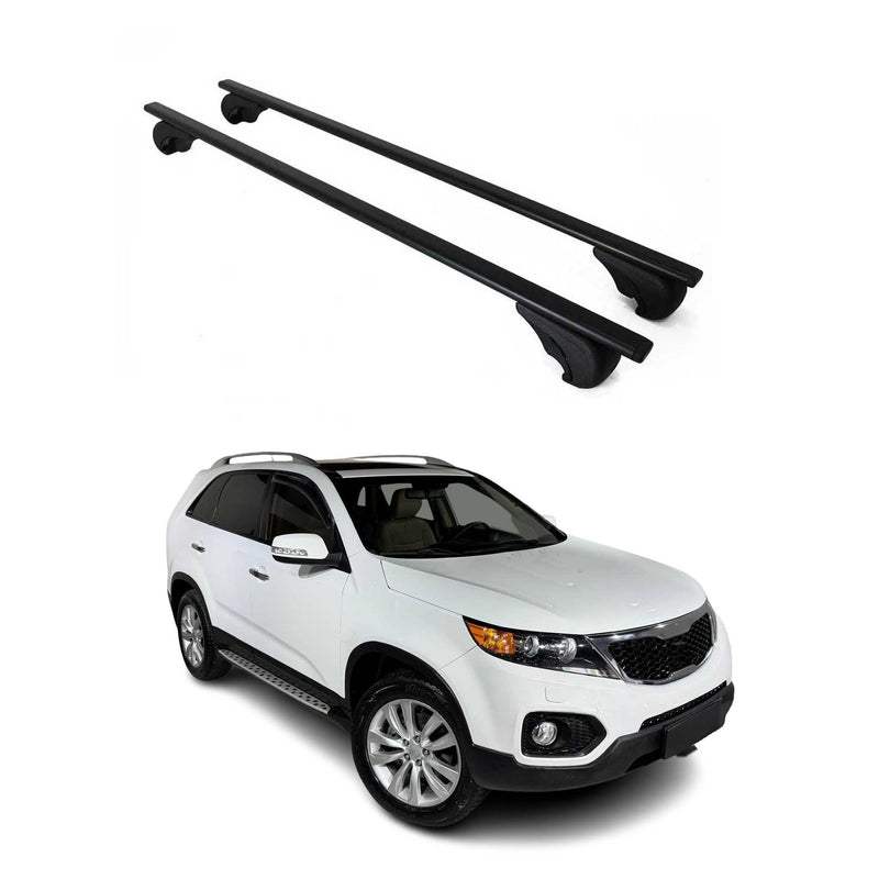 Barres de toit Transversales pour Kia Sorento 2009-2015 Fer Noir