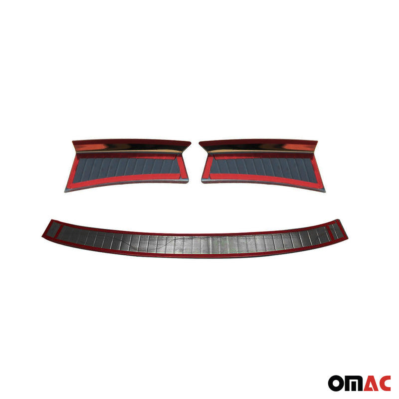 Kit Protection de Pare-Chocs arrière pour Ford Kuga 2013-2016 Pre-FL Sombre inox