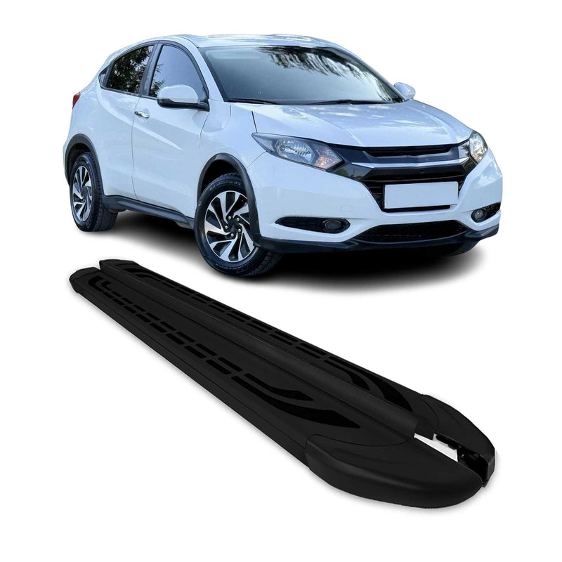Marchepieds Latéraux pédale pour Honda HR-V 2016-2021 Aluminium Noir 2Pcs