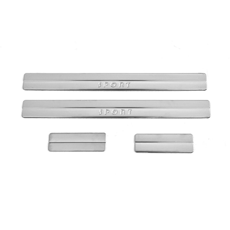 Couverture de Seuil de porte pour Ford Fiesta 2008-2017 inox chromé Sport 4Pcs