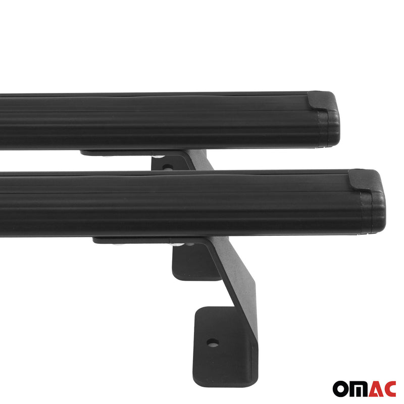 Barres de toit longitudinales pour VW Amarok mk2 2022-2025 Alu Noir 2x