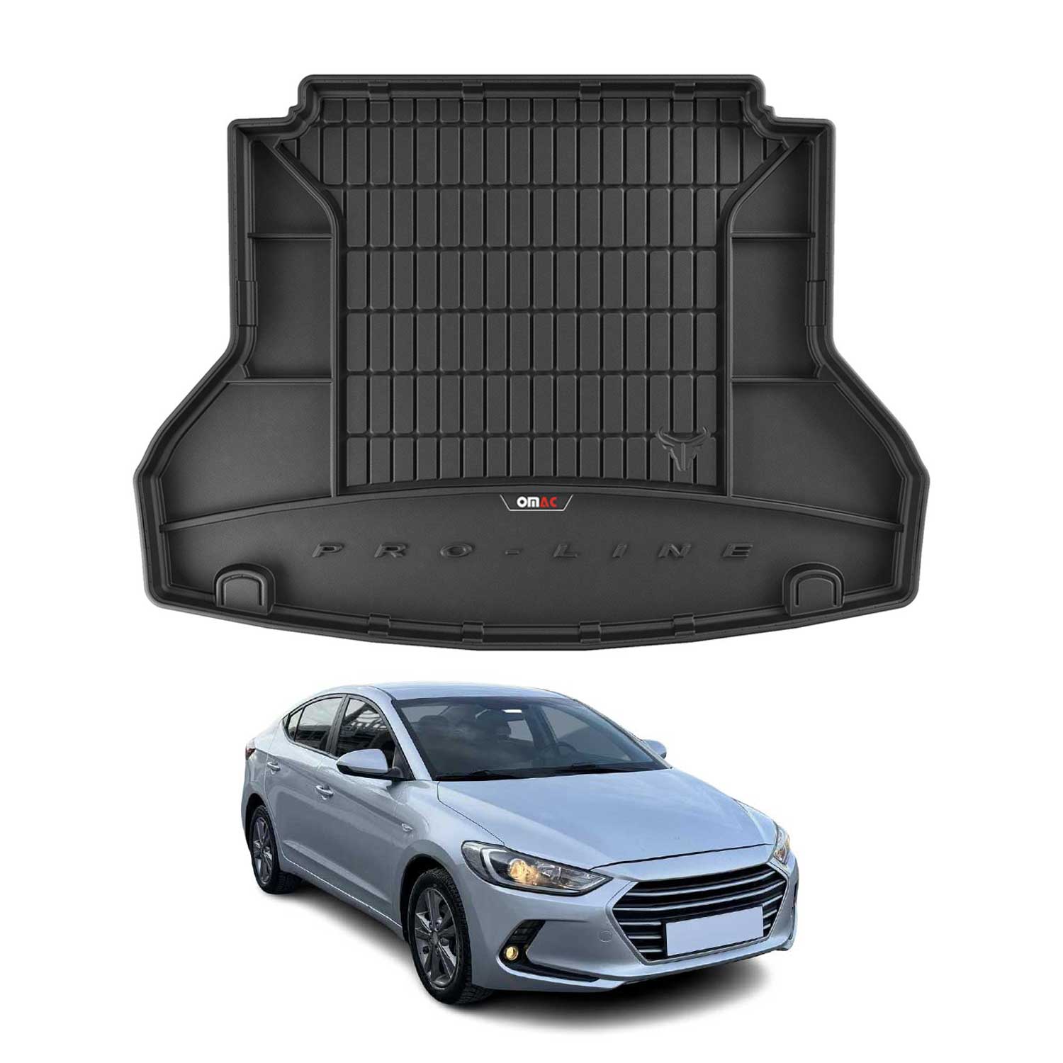 Tapis De Coffre Pour Hyundai Elantra 2016-2020 TPE Noir