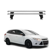 Barres de toit Transversales pour Ford Focus III Break 2011-2018 Alu Gris 2x