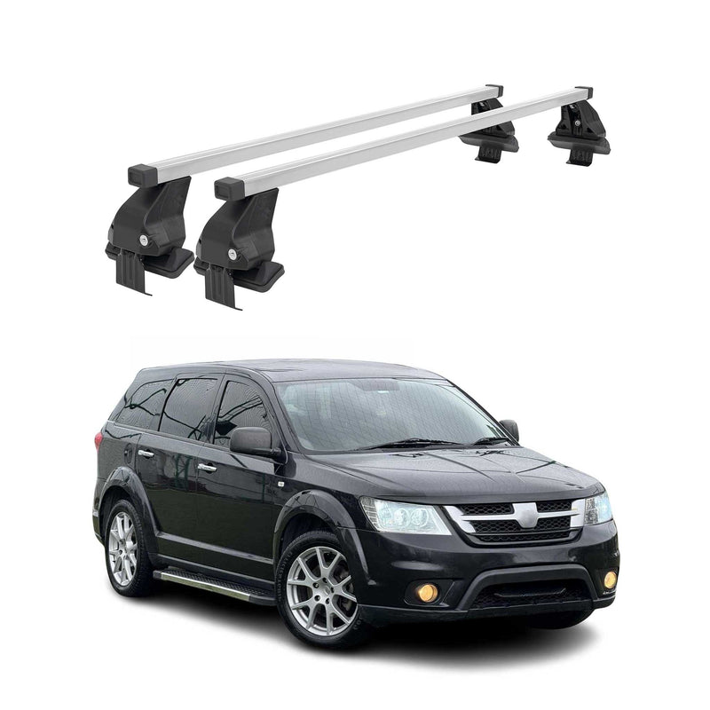 Barres de toit transversales pour Fiat Freemont 2011-2017 Acier Gris