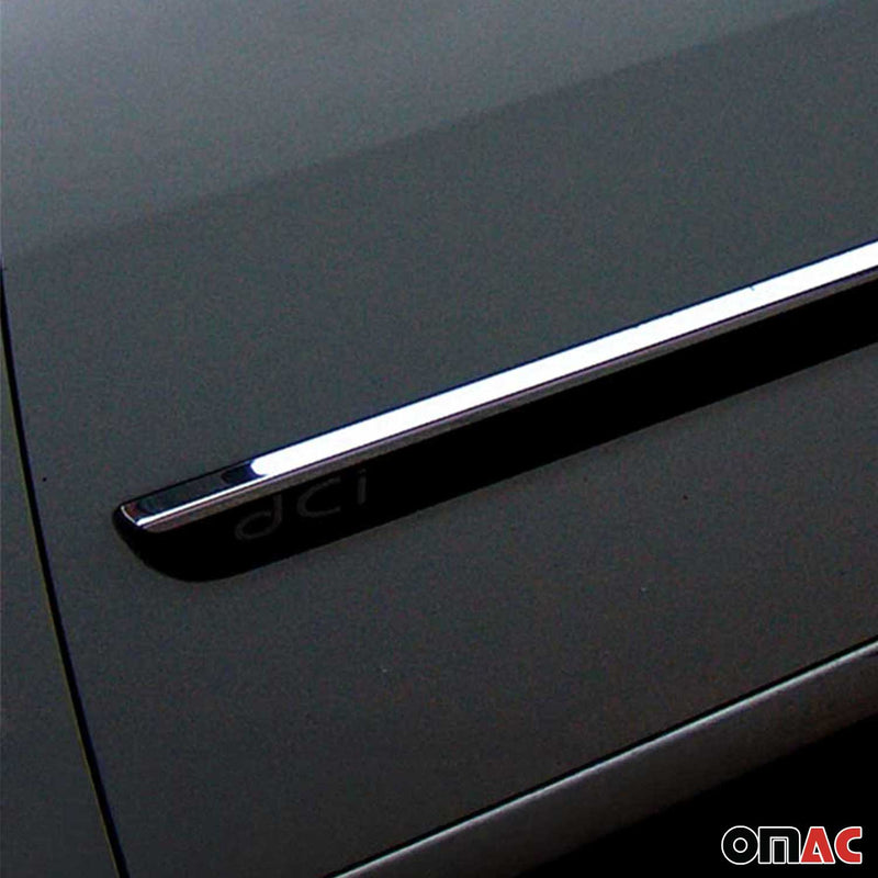 Baguettes de porte pour Renault Megane 2002-2009 en acier inox chrome