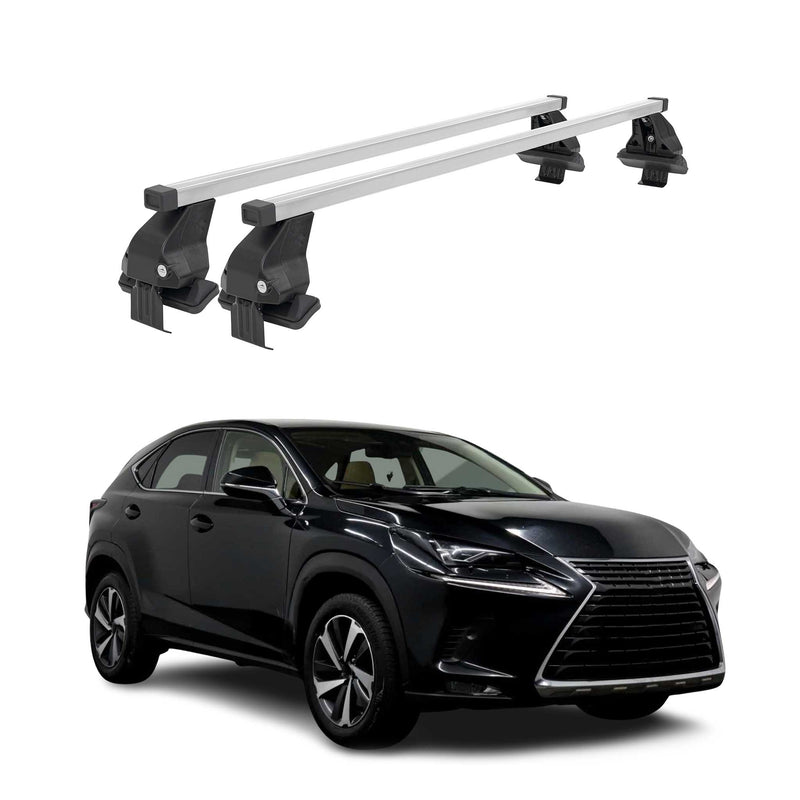 Barres de toit transversales pour Lexus NX AZ10 2014-2021 Acier Gris