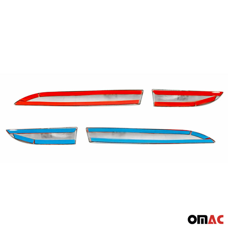 Cadre de Feu Arrière pour Renault Clio IV 2012-2019 Hayon Inox Chromé 4x