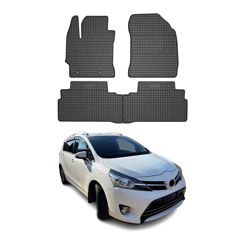 Tapis de Sol pour Toyota Verso 2009-2018 Caoutchouc Noir