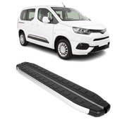 Marchepieds Latéraux pour Toyota ProaceCity 2019-26 L1 Court Monospace Noir Gris