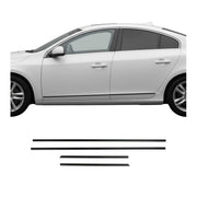 Garniture de porte latérale pour Volvo S60 II 2011-2018 Berline Alu Noir 4Pcs
