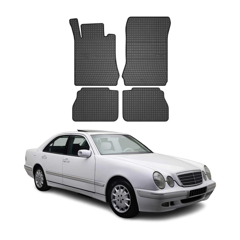 Tapis de Sol pour Mercedes Classe E W210 1995-2003 Caoutchouc Noir