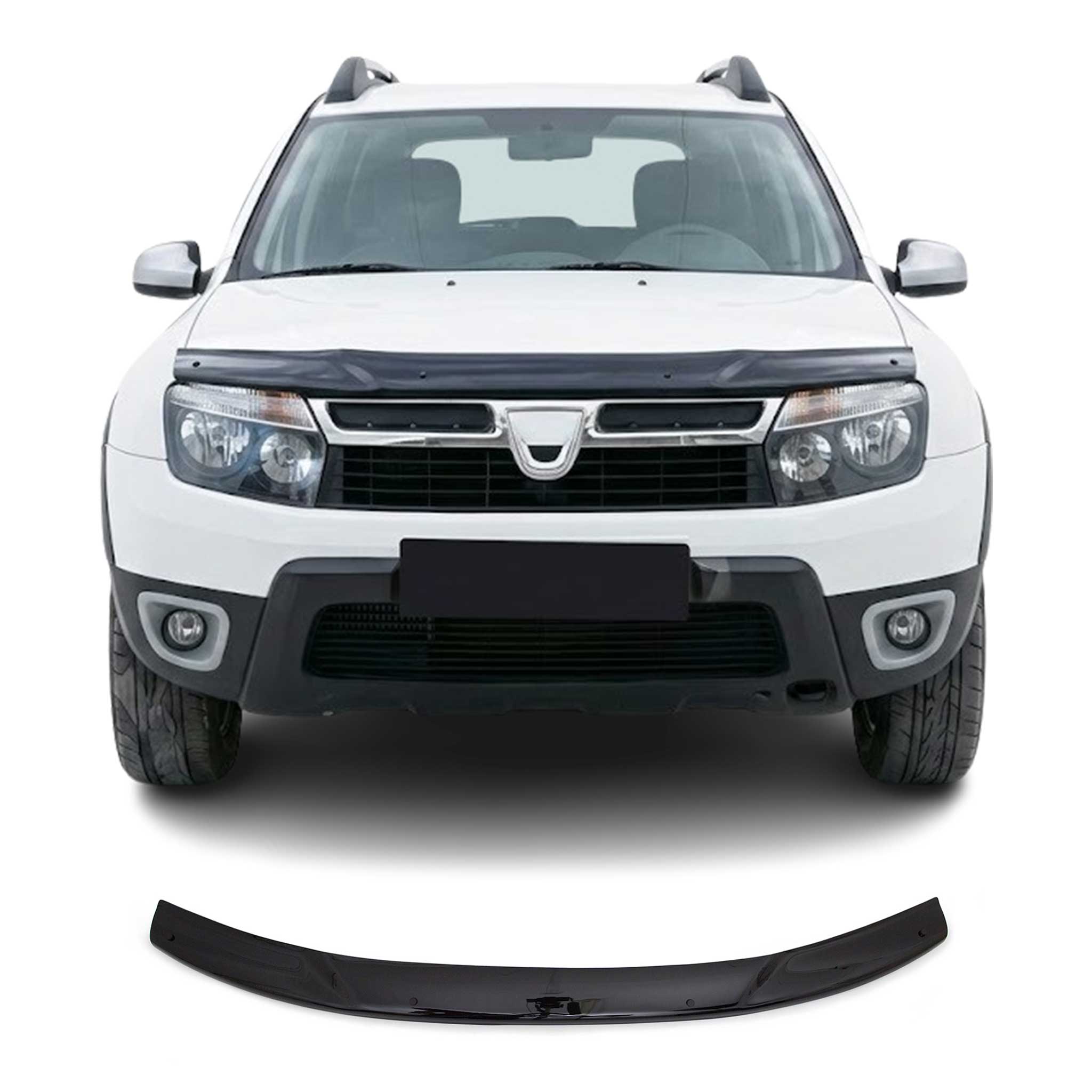 Deflecteurs d'air capot de voiture pour Dacia Duster 2010-2017 Acrylique Noir