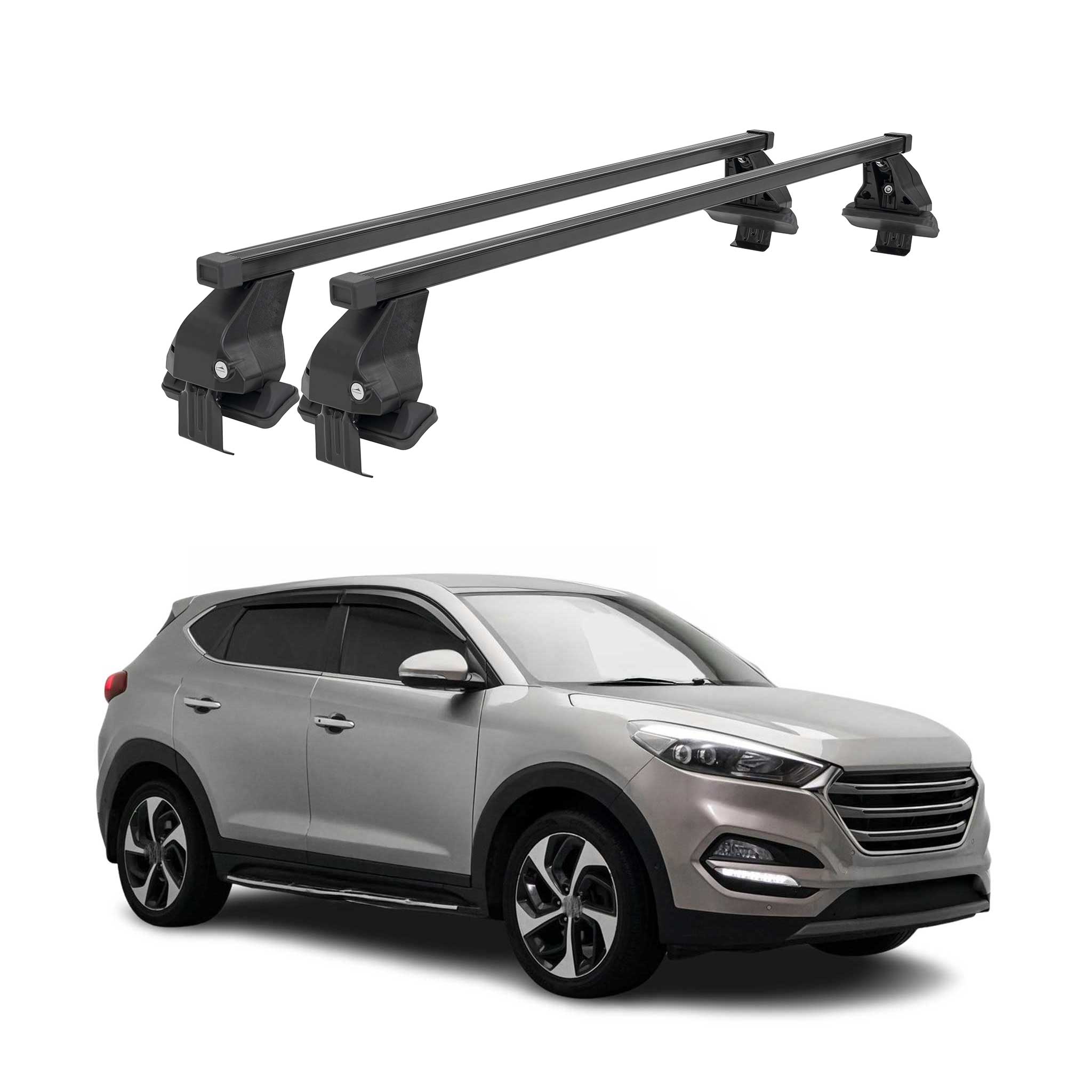 Barres Transversales Menabo pour Hyundai Tucson 2015-2020 Noir
