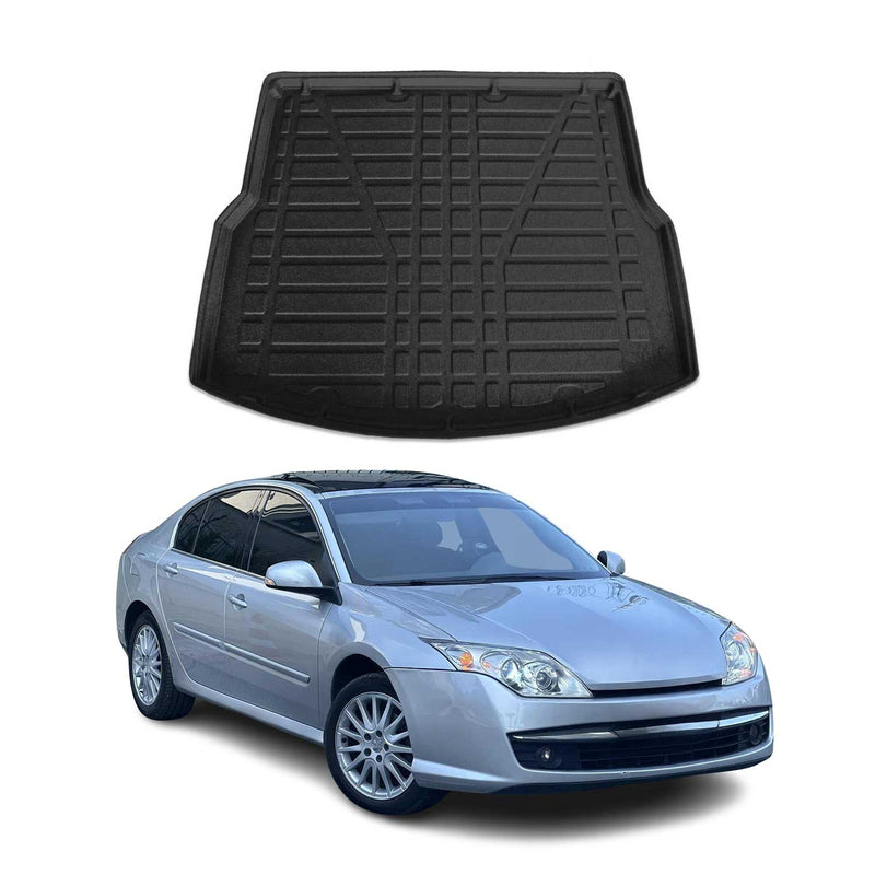 Tapis de Coffre pour Renault Laguna 2008-2015 Berline Break en TPE Noir