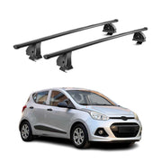 Barres de toit transversales acier pour Hyundai i10 I 2007-2013 TÜV Noir 2Pcs