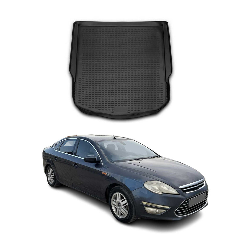 Tapis de Coffre pour Ford Mondeo mk4 Liftback 2007-2014 TPE Noir