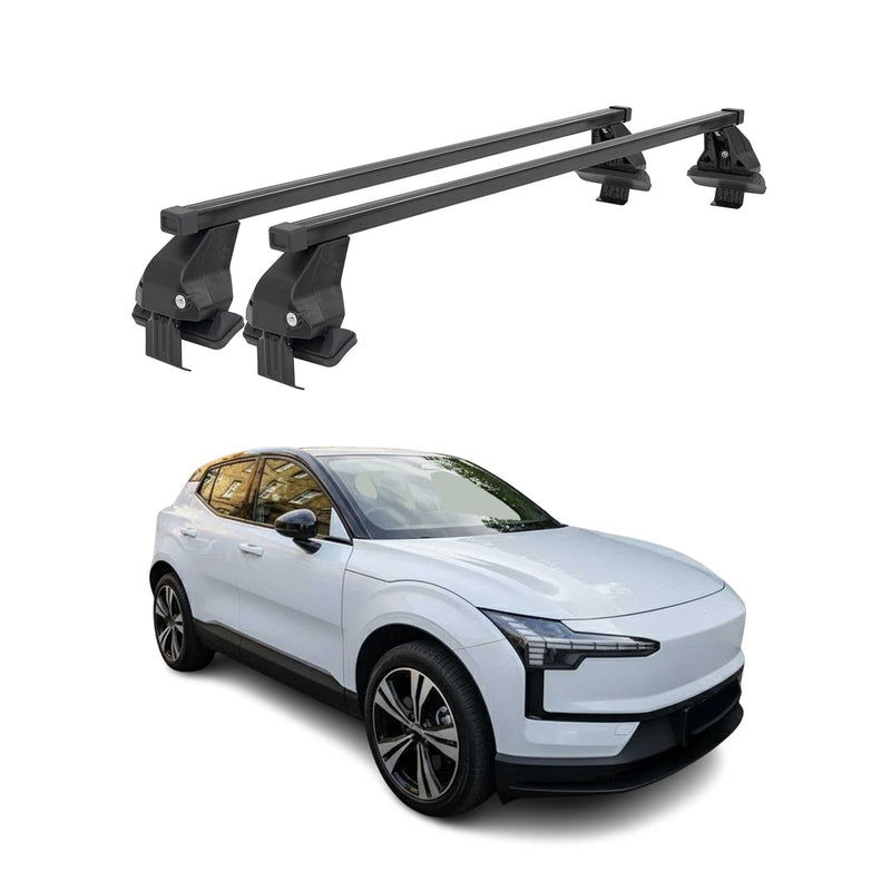 Menabo Barres de toit transversales pour Volvo EX30 2023-2025 Acier Noir 2x