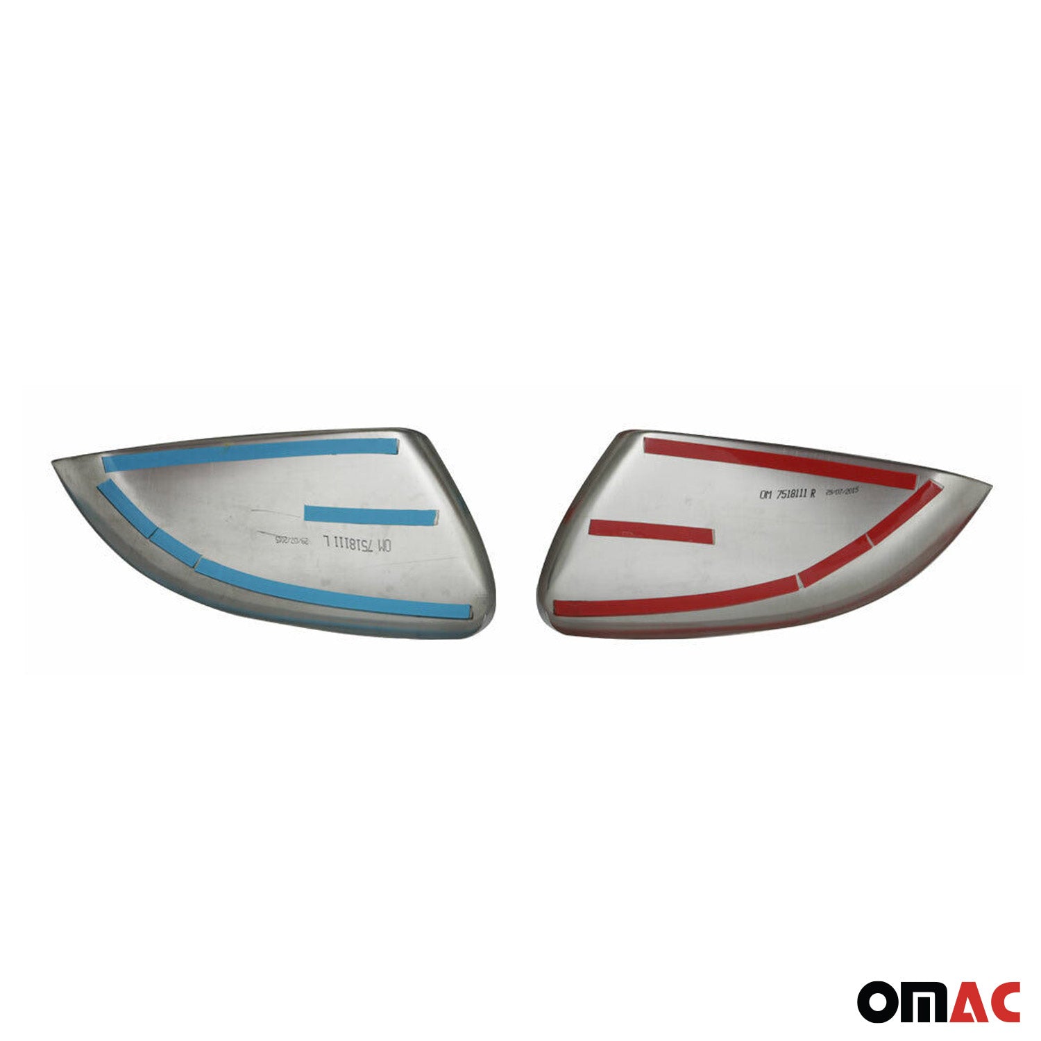 Coques de Rétroviseurs pour VW Golf VI 2008-2012 Acier Inoxy Chromé Argent