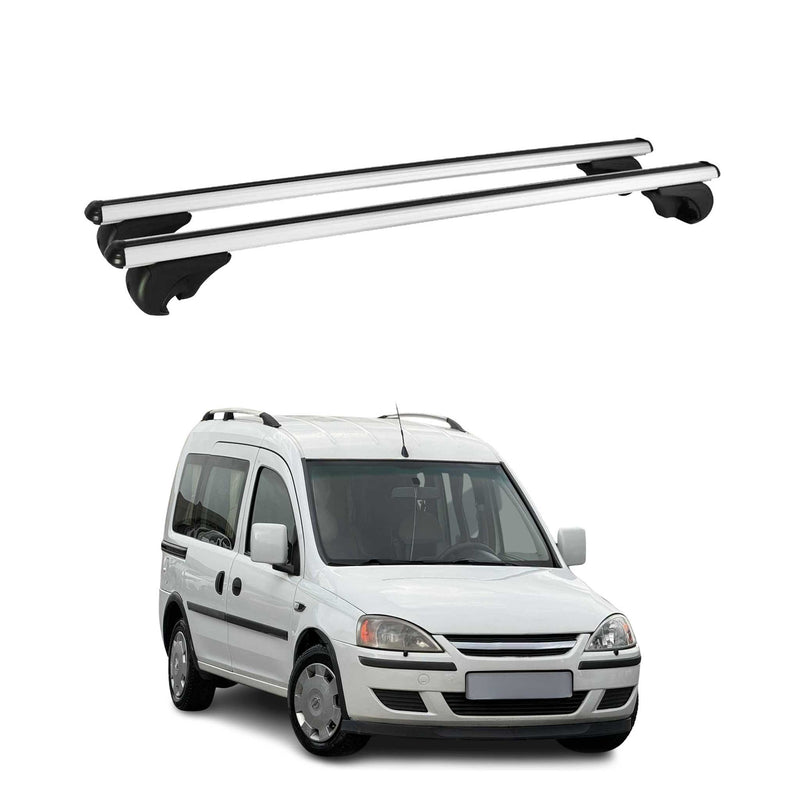 Barres de toit Transversales pour Opel Combo C 2001-2011 Aluminium Argent