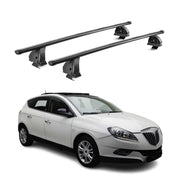Barres de toit transversales acier pour Lancia Delta III 2008-2014 TÜV Noir 2Pcs