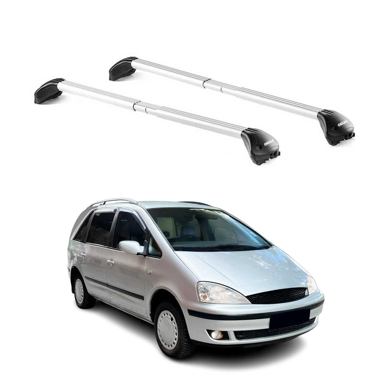 Barres de toit transversales pour Ford Galaxy 1995-2005 5P Gris Argenté 2x ABE