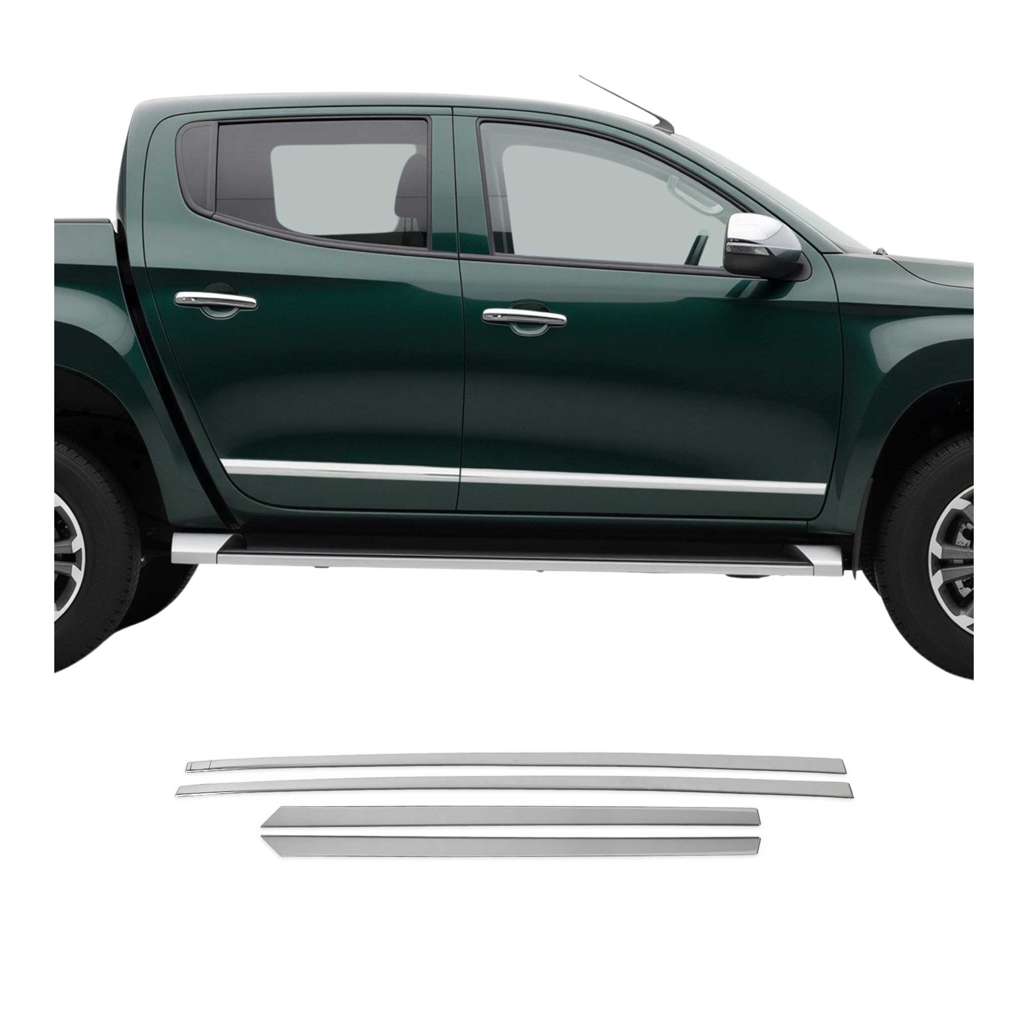 Garniture Baguette de porte latérale pour Mitsubishi L200 2019-22 Cabine double