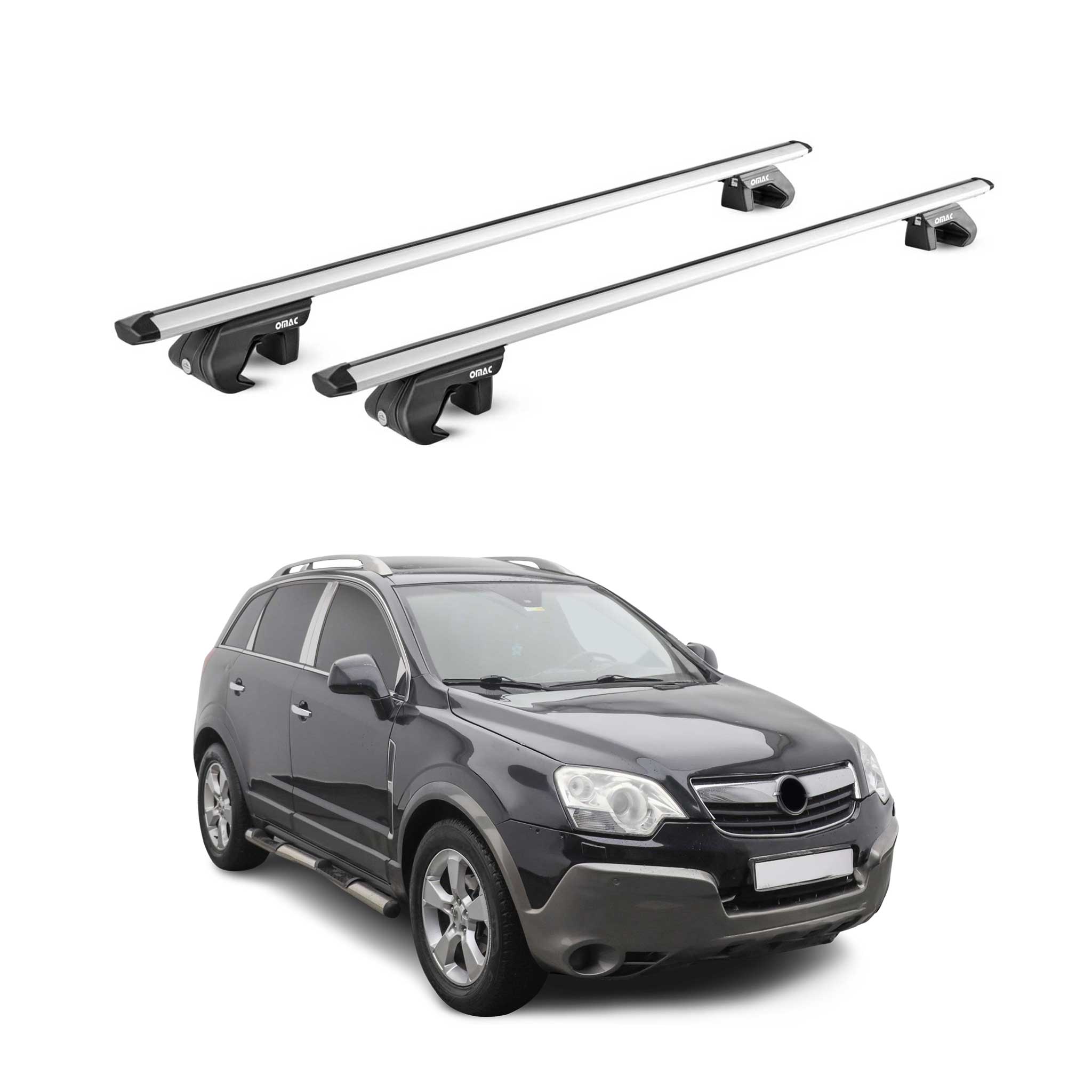 Barres de toit transversales pour Opel Antara 2006-2015 Alu Gris Argenté 2x ABE