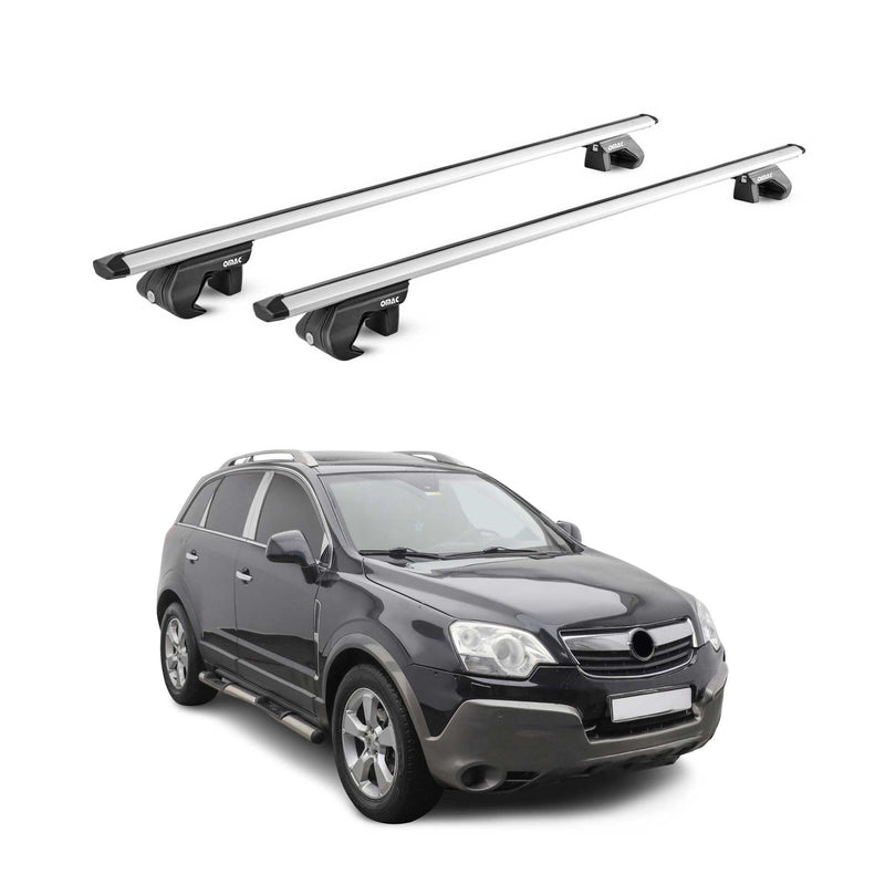 Barres de toit transversales pour Opel Antara 2006-2015 Alu Gris Argenté 2x ABE