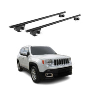 Barres de toit transversales pour Jeep Renegade BU 2015-2025 5 P Alu Noir 2x ABE