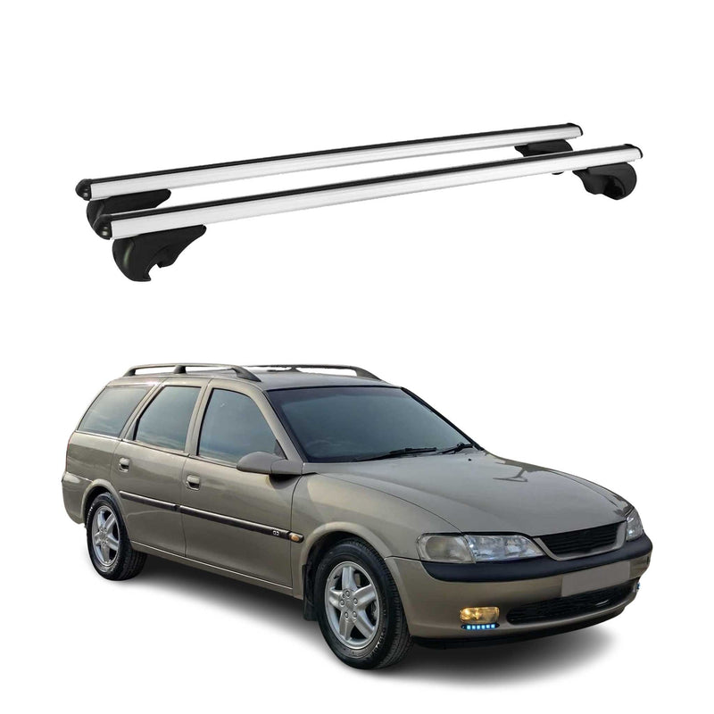 Barres de toit Transversales pour Opel Vectra B 1996-2003 Aluminium Argent