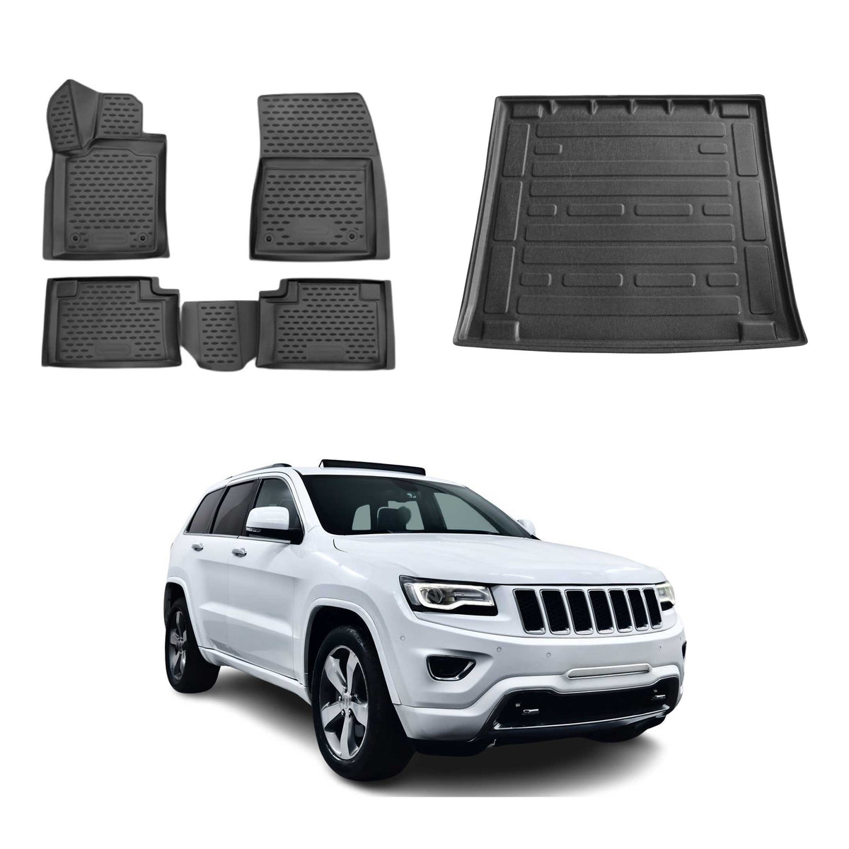 OMAC Kit Tapis de Sol et Coffre pour Jeep Grand Cherokee 2013-2015