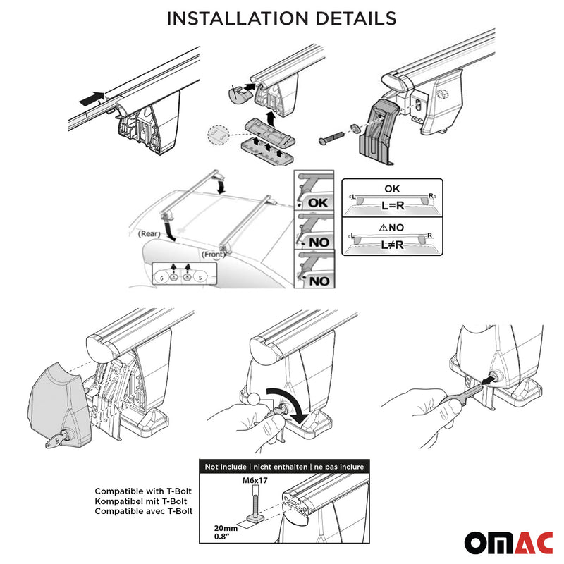 Menabo Barres de toit Transversales pour Opel Meriva 2003-2009 Alu Noir 2x ABE